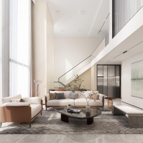 现代LOFT公寓3D模型下载